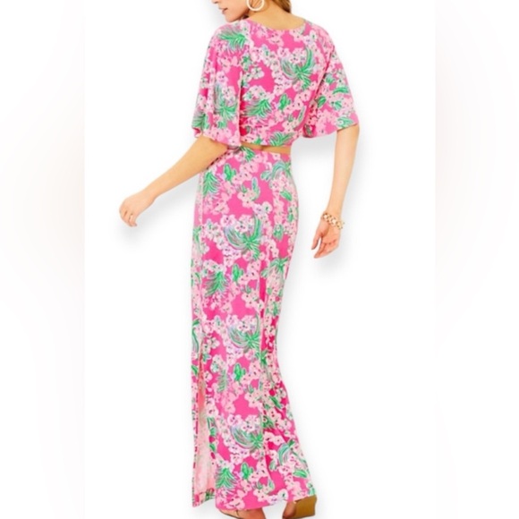 LILLY PULITZER Minka Maxi Skirt 2 Piece Set. Roxie Pink. NWT. Size Medium - Picture 5 of 8